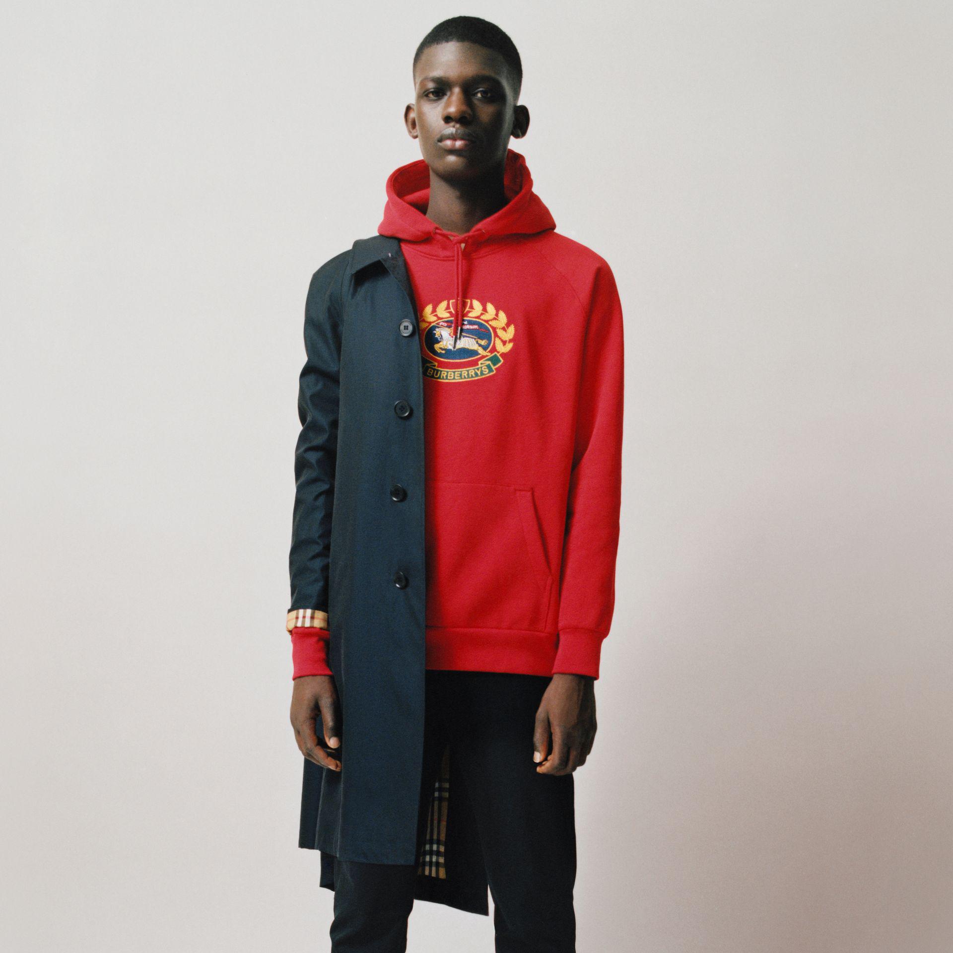 burberry embroidered archive logo jersey hoodie