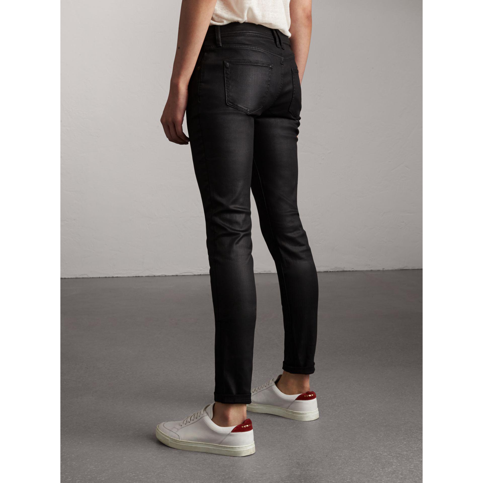 burberry coated jeans