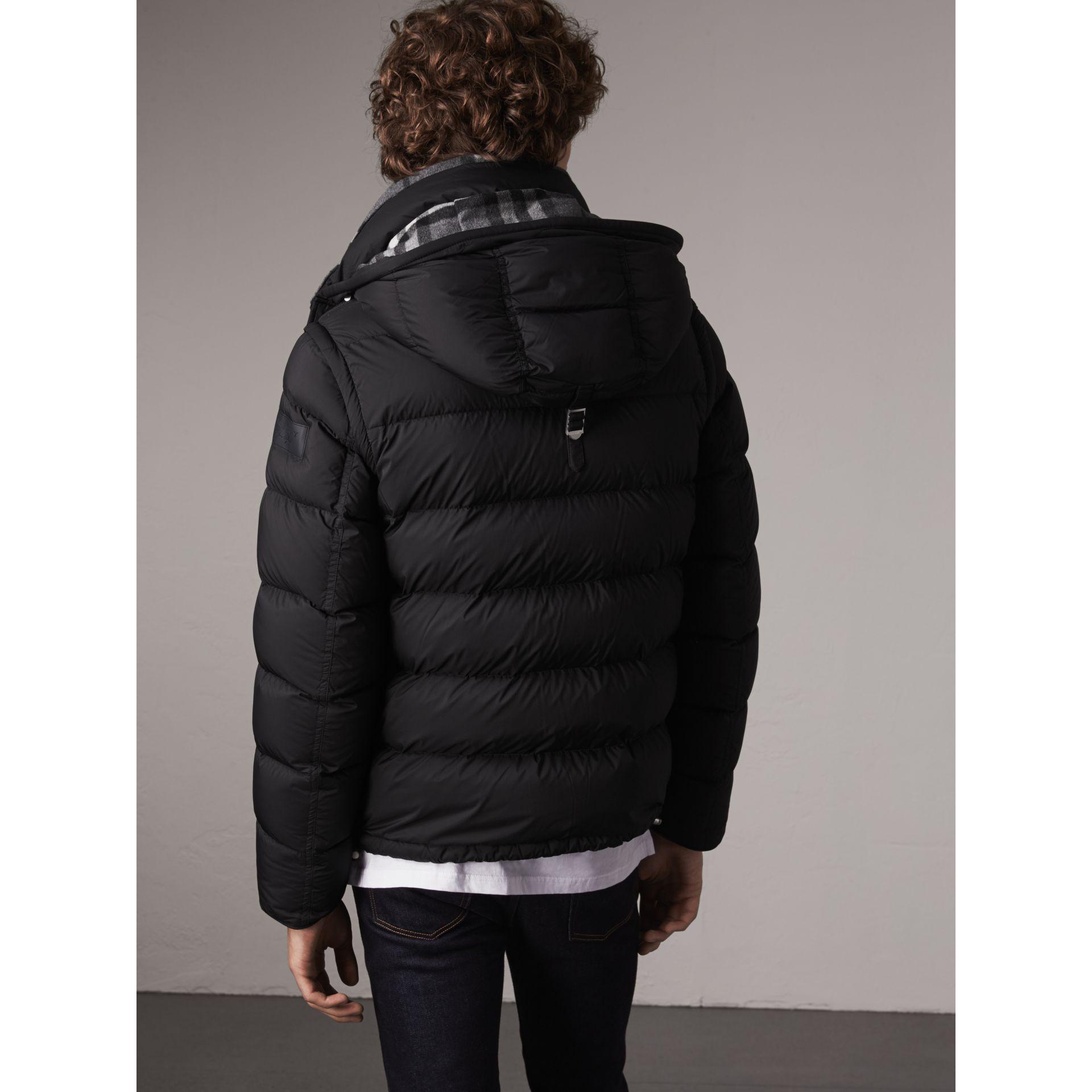 Full Sleeve Mens Hooded Black Puffer Jacket