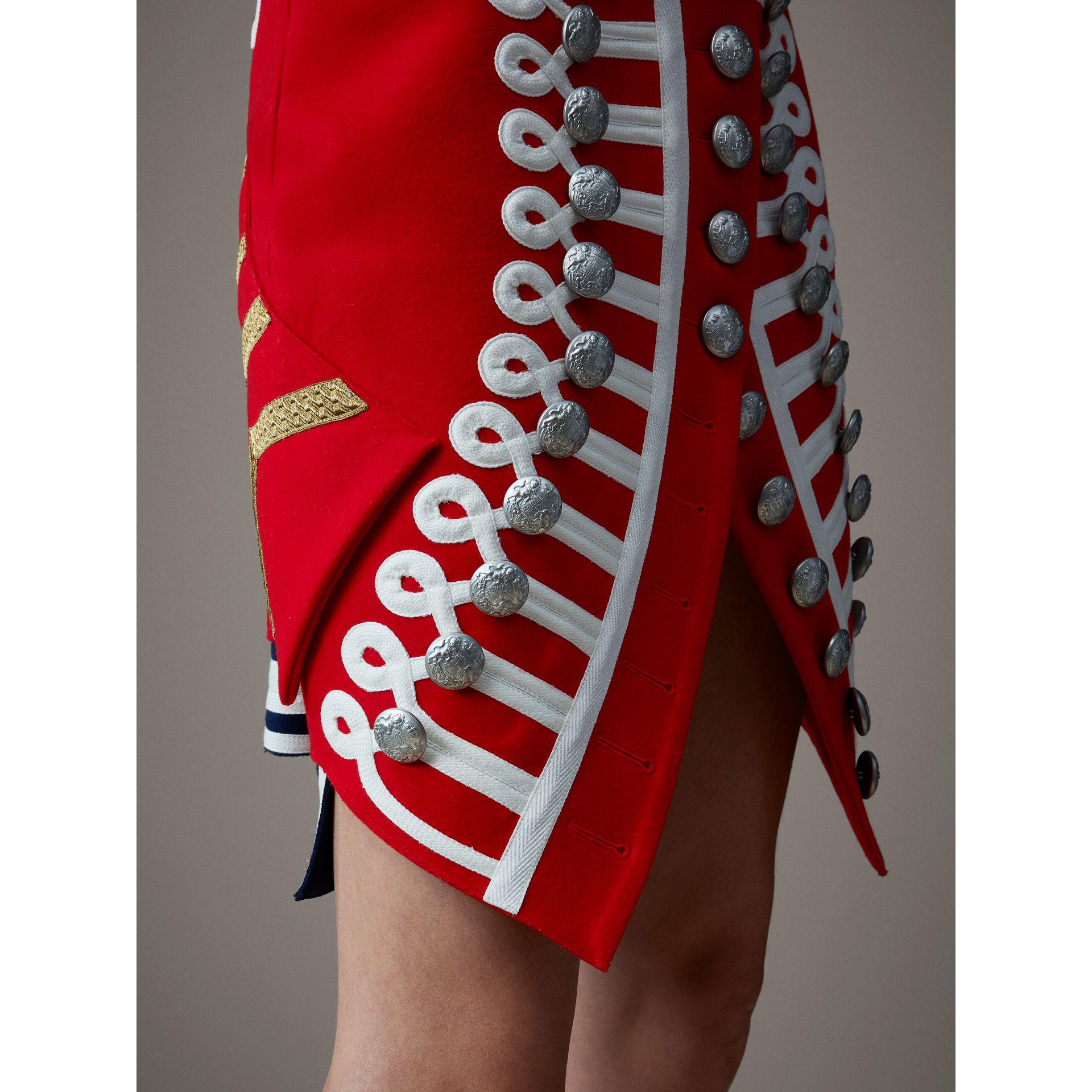 Burberry Wool Ceremonial Skirt in Red | Lyst UK