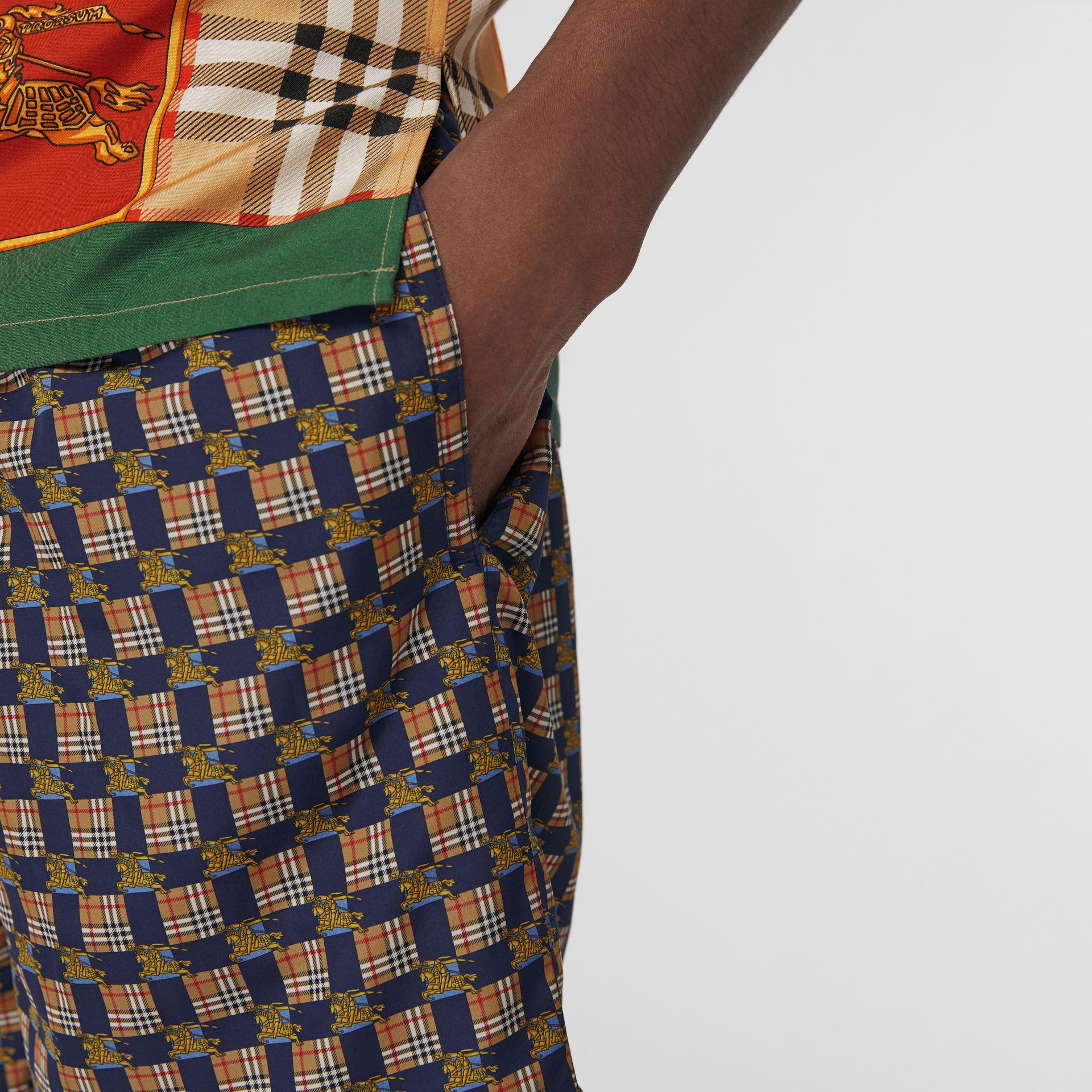 burberry vintage check drawcord swim shorts