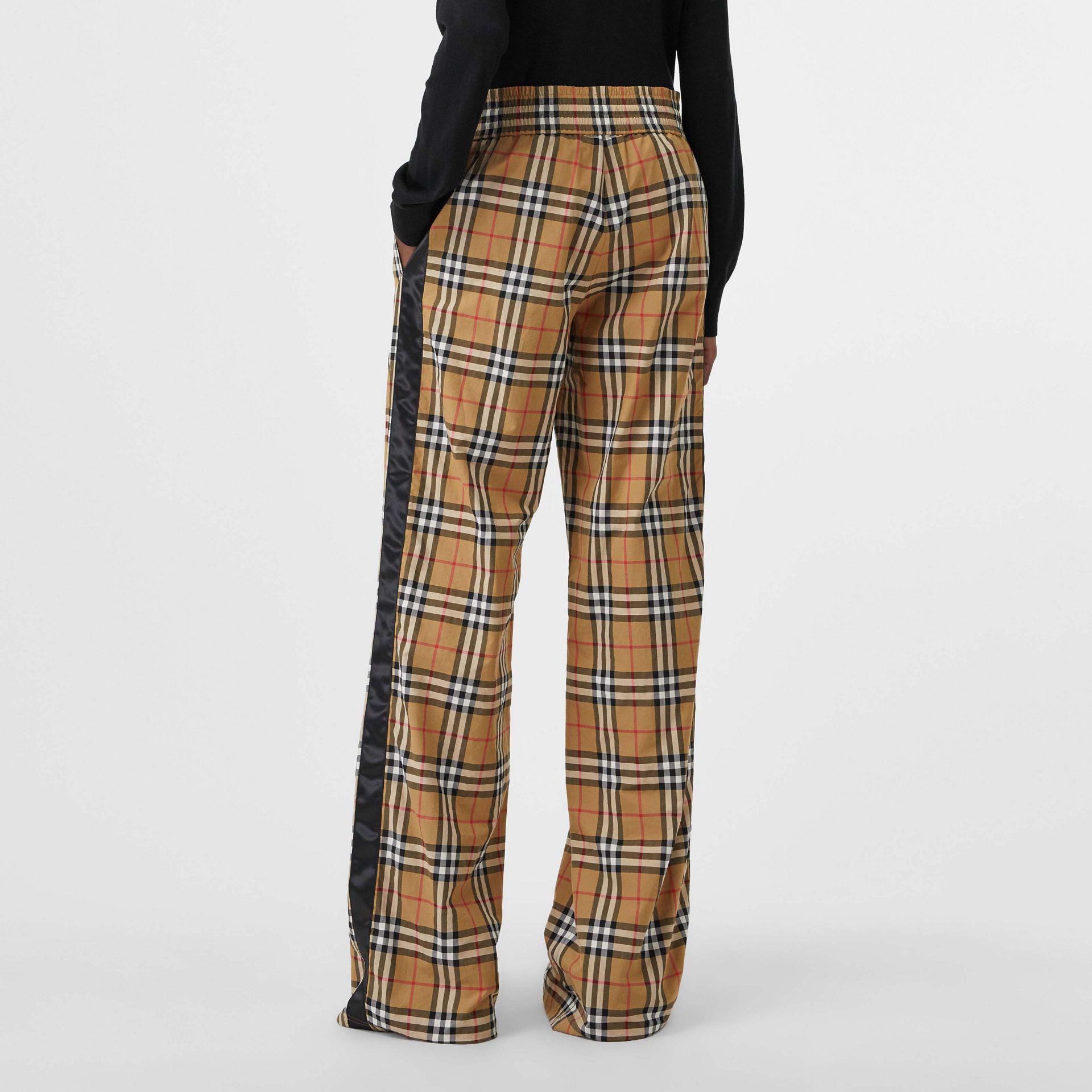 burberry checkered trousers