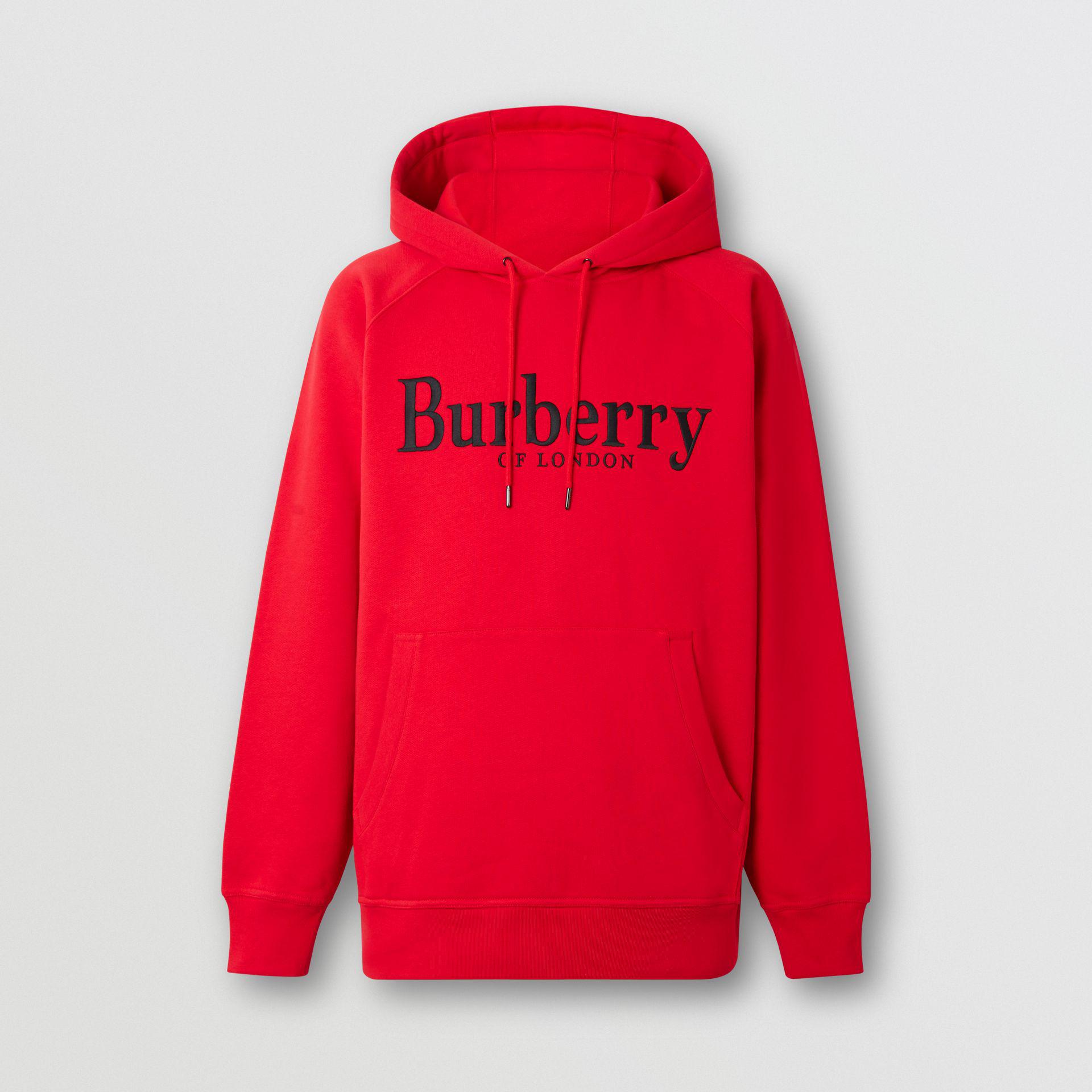 burberry embroidered logo jersey hoodie