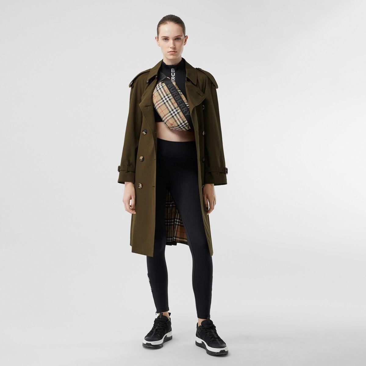 burberry nubuck and mesh sneakers