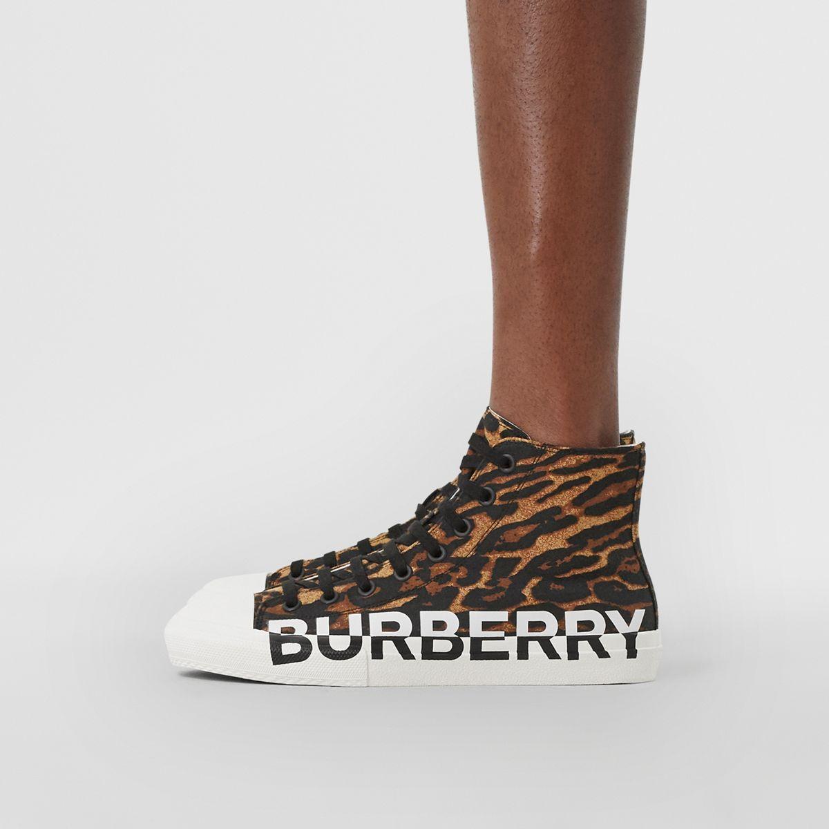 leopard print burberry sneakers