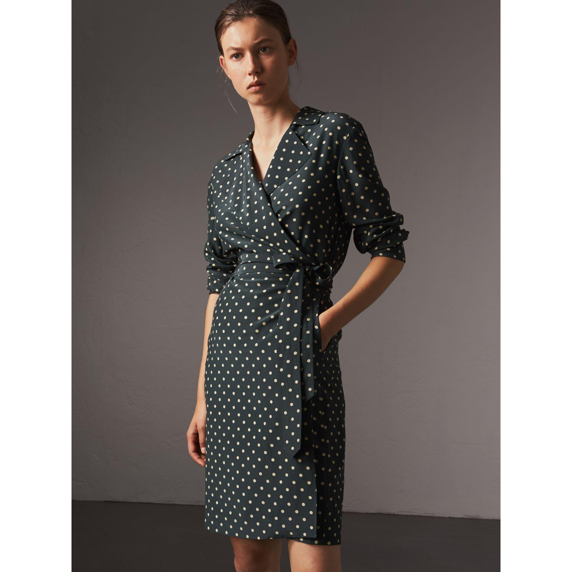 burberry polka dot dress