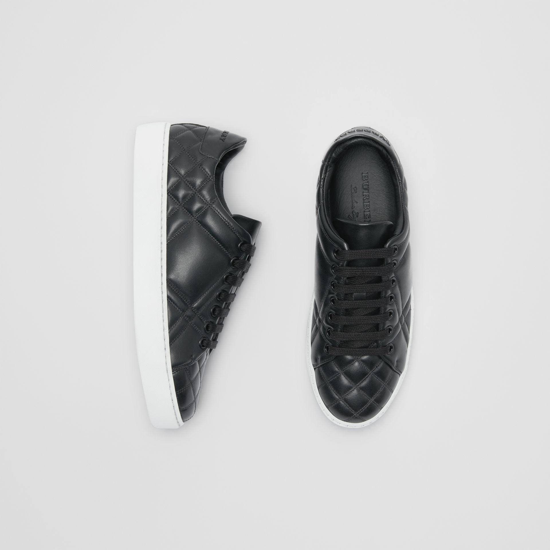 Quilted Black Leather Shoes