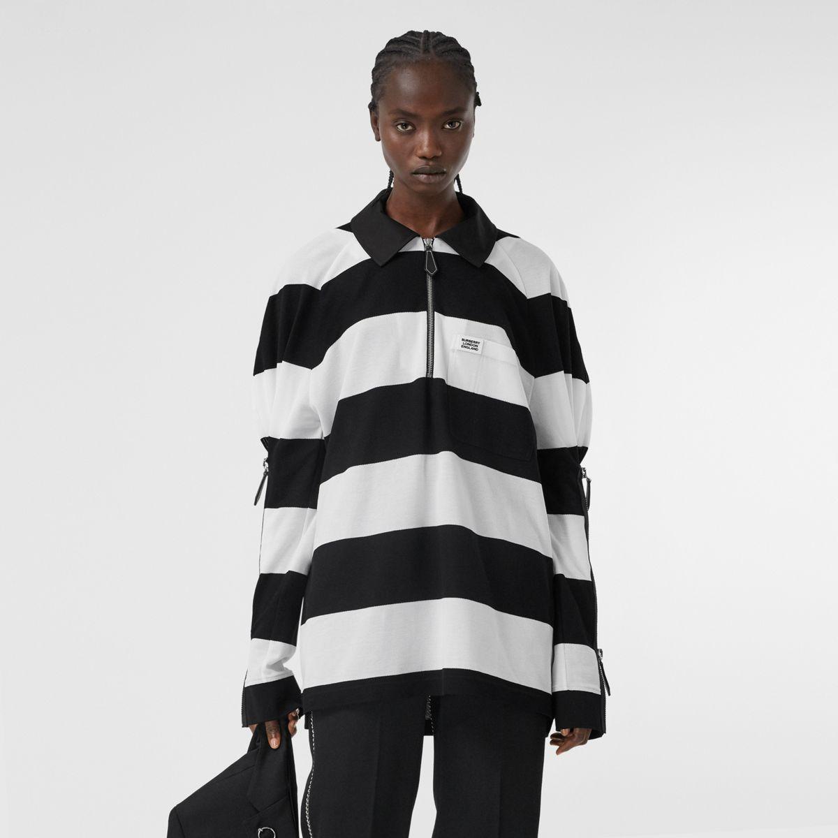 Burberry Cotton Oversized Striped Rugby 