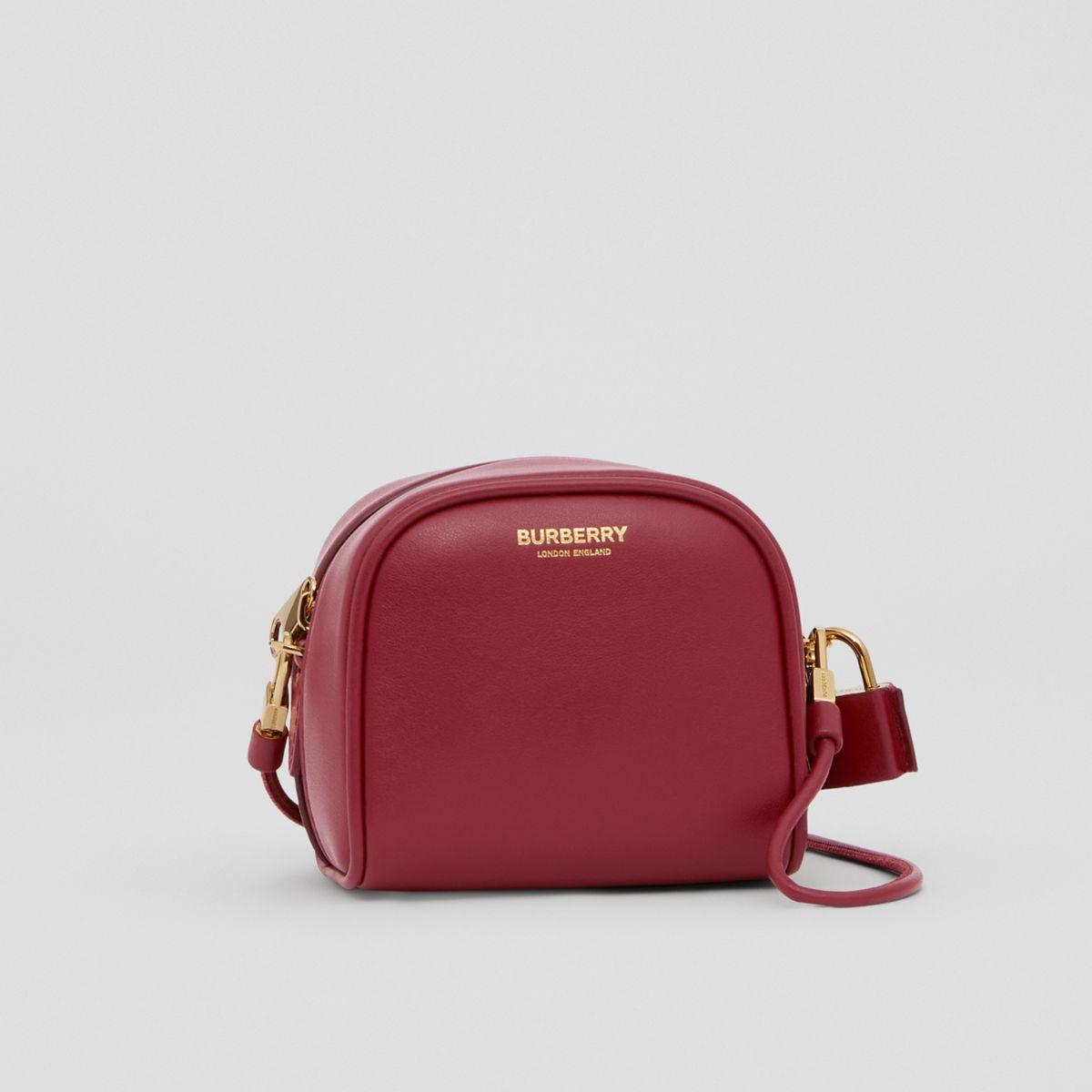Burberry Micro Leather Cube Bag in Red