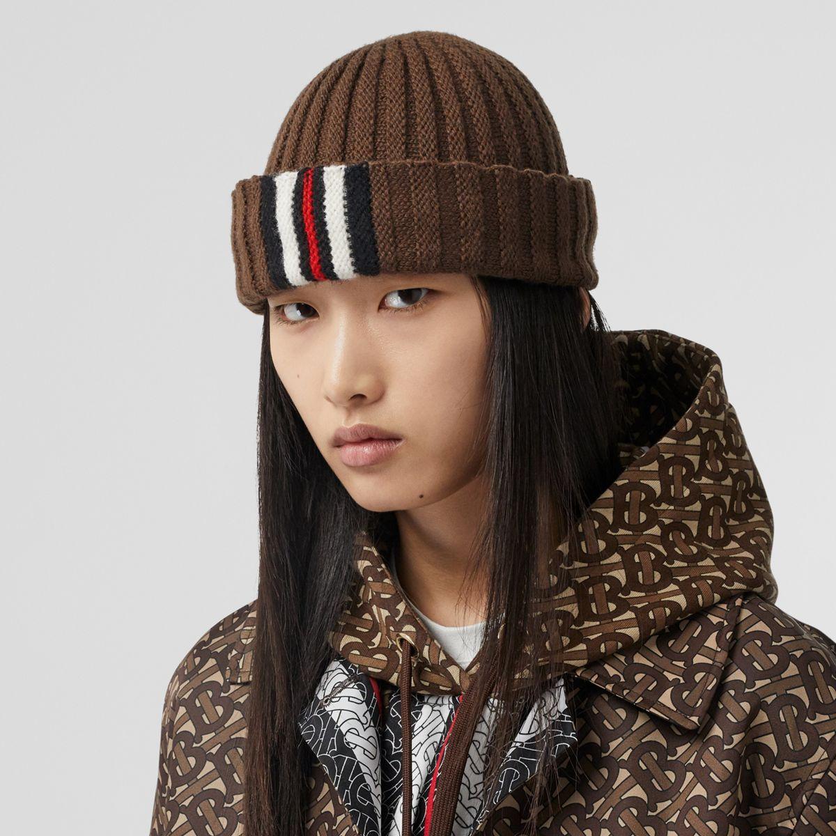 Burberry Vertical Rib Knit Beanie W 