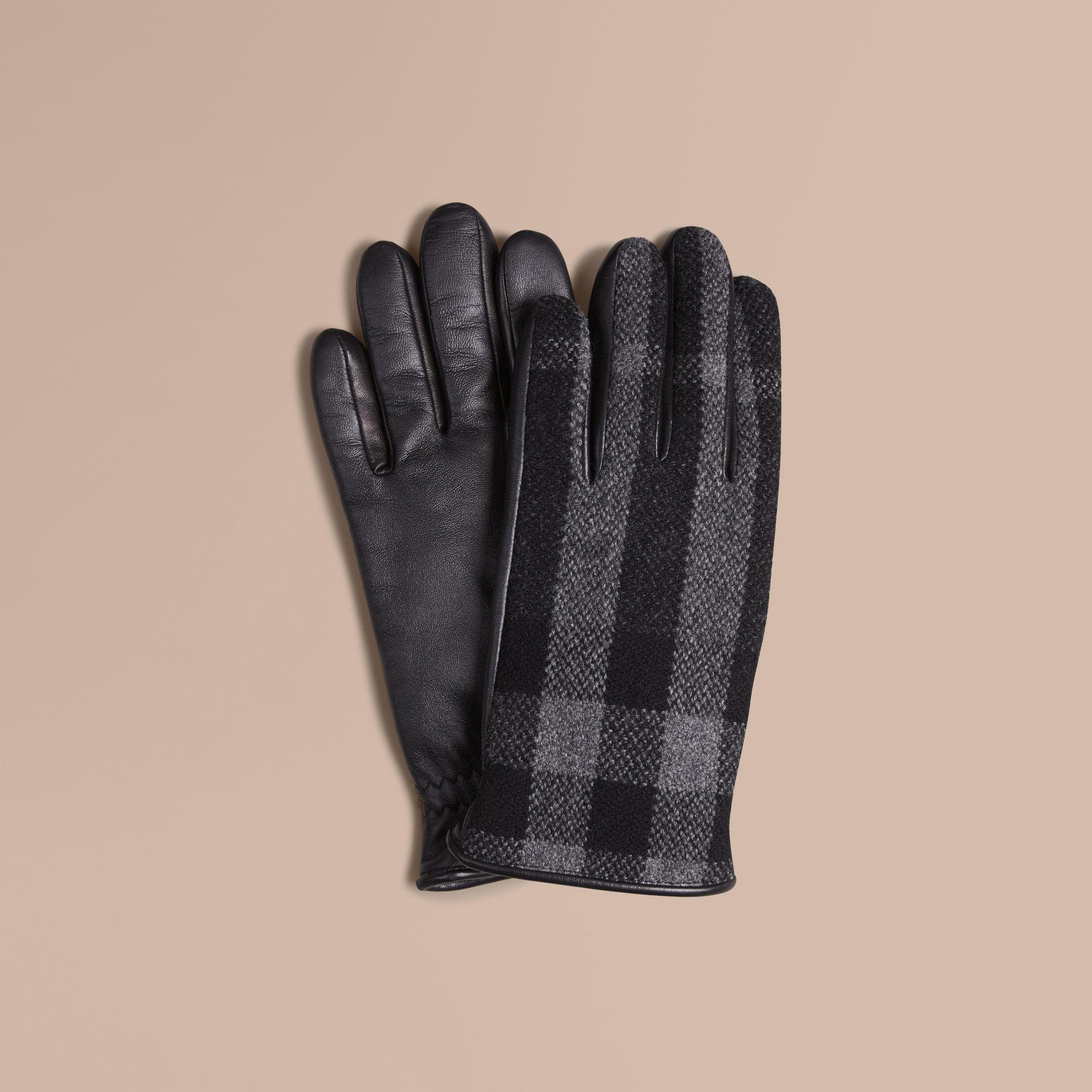 burberry leather touchscreen gloves