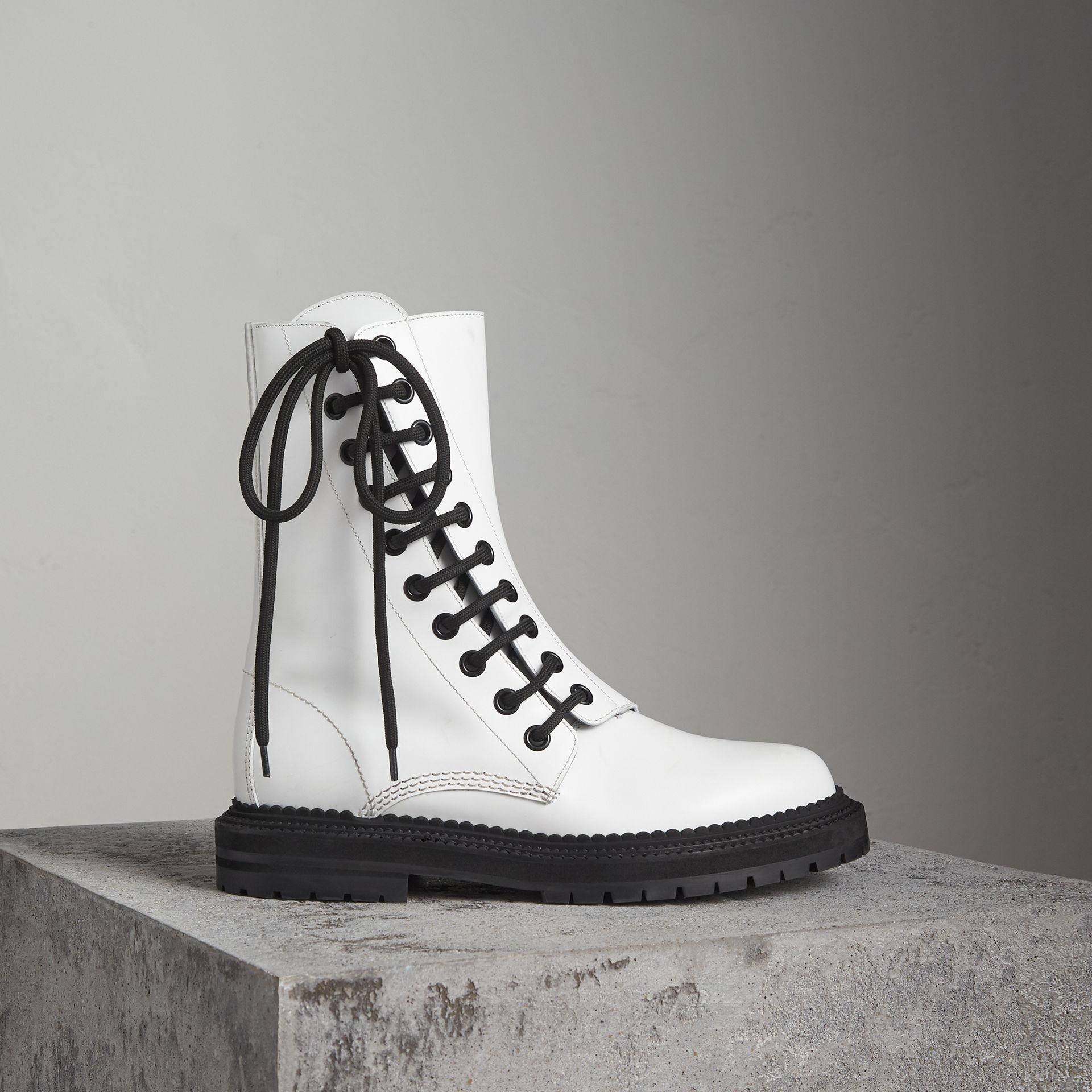 burberry white boots