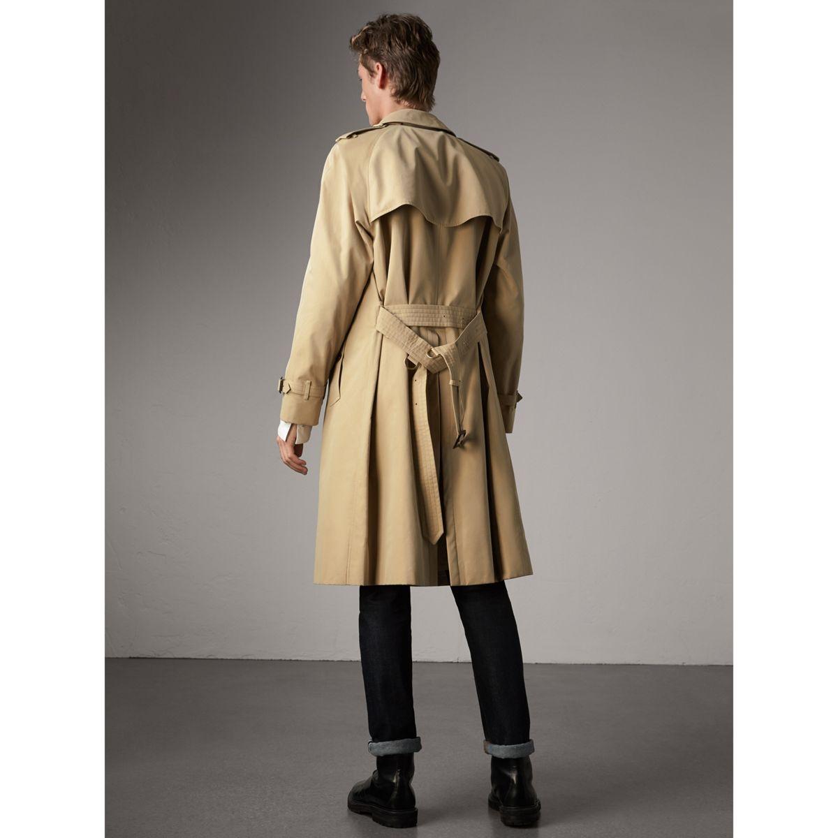 Burberry Cotton The Westminster Extralong Trench Coat in Honey (Natural) for Men Lyst