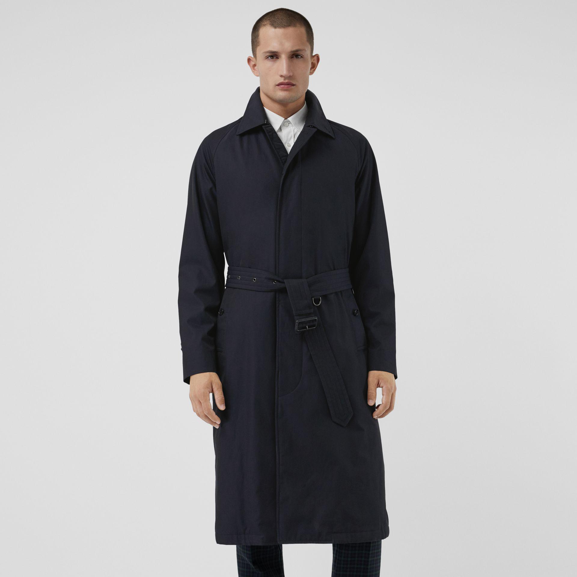 tropical gabardine belted car coat