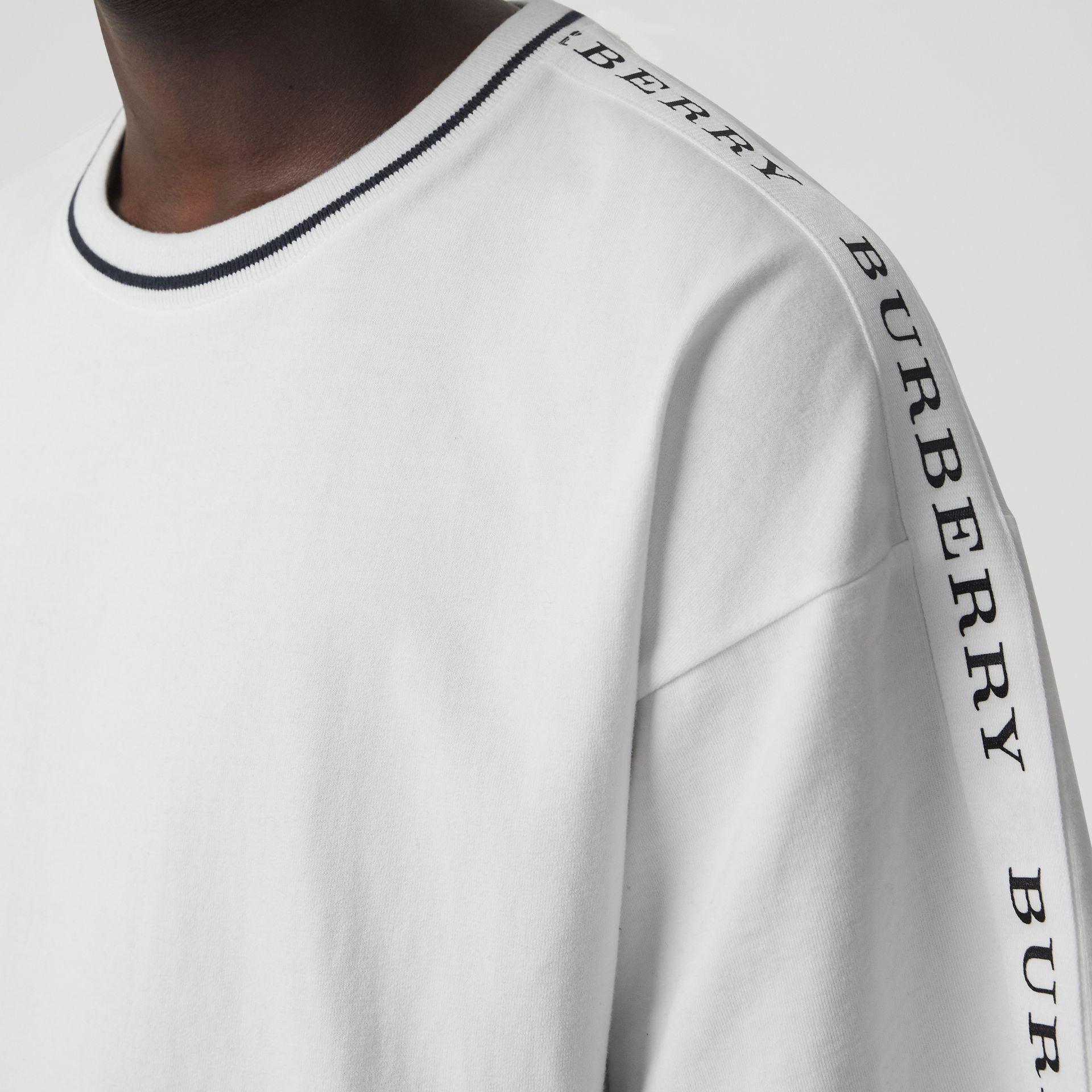 Burberry Tape Detail Cotton T-shirt in 