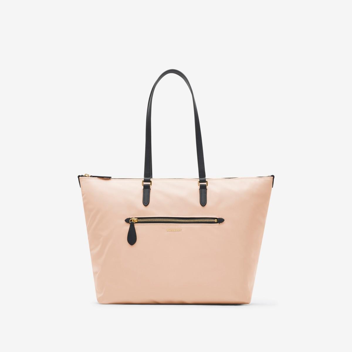 Burberry Nylon Zip Tote in Natural | Lyst