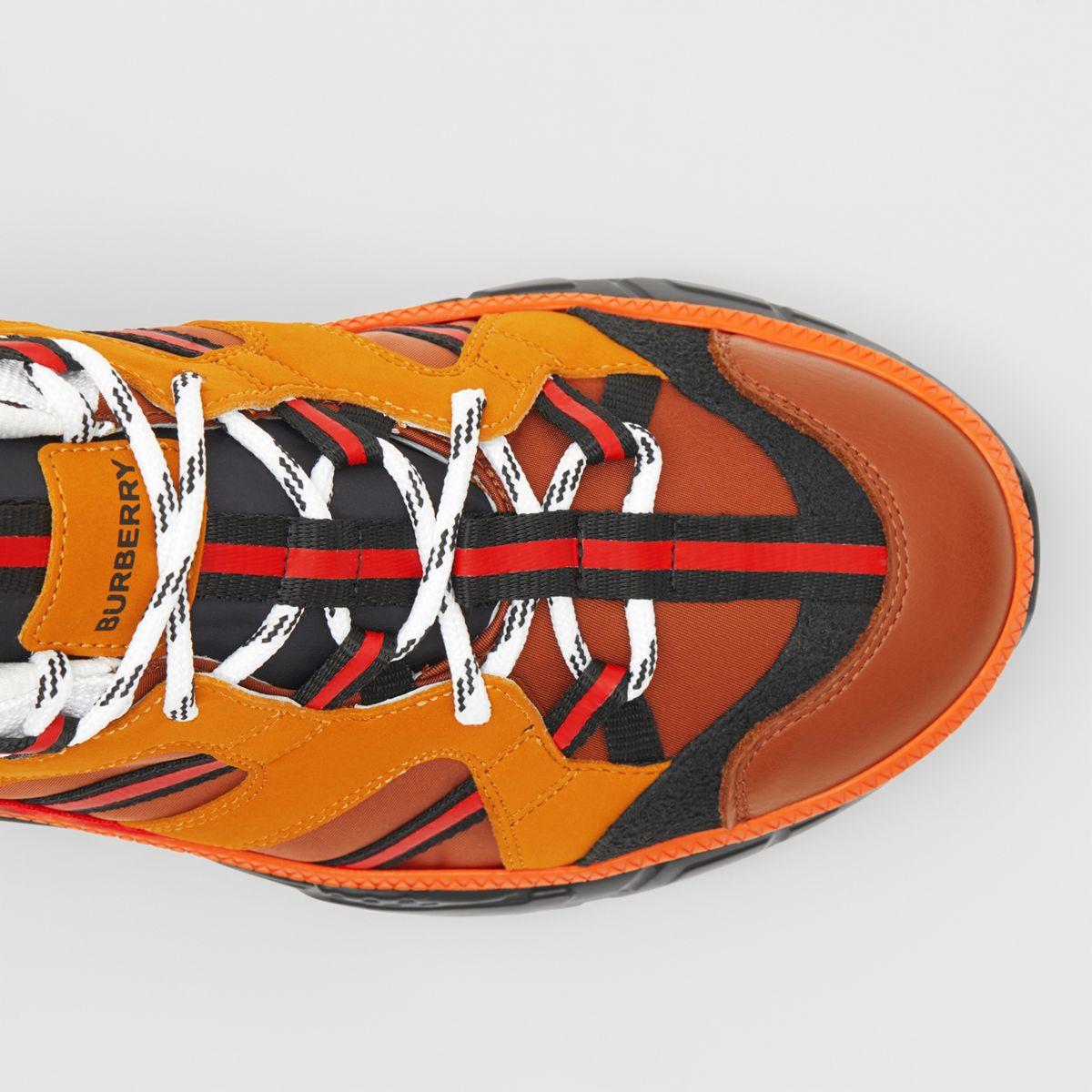 orange burberry shoes