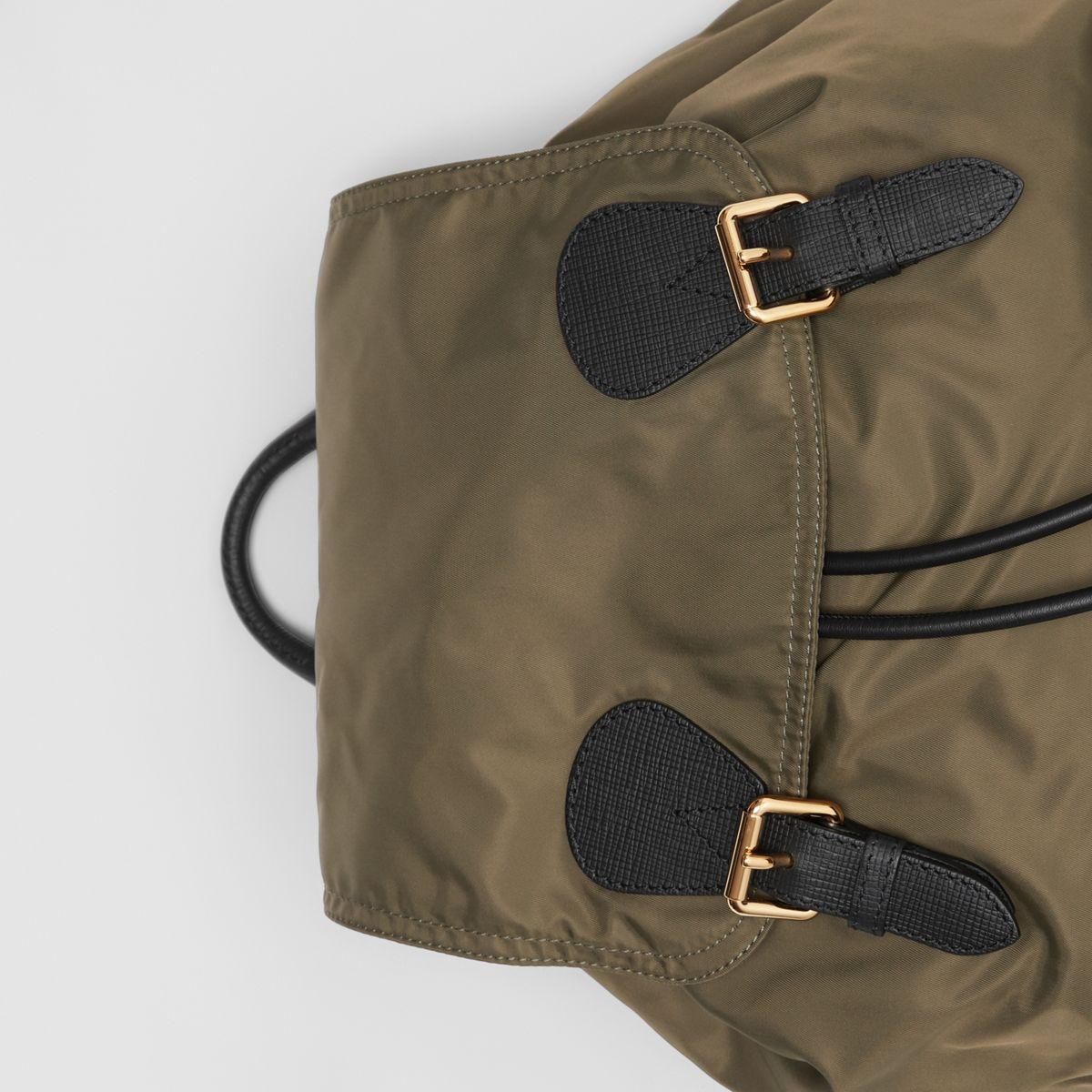 The large rucksack in technical nylon and leather deals