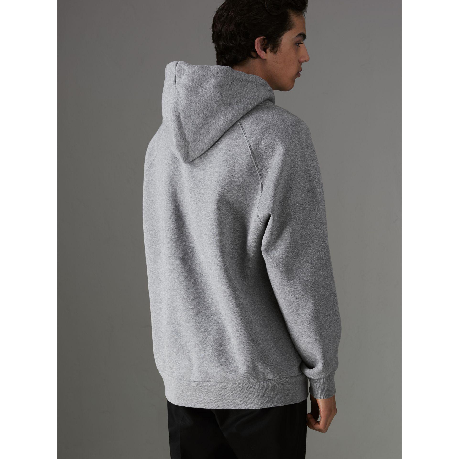 burberry embroidered archive logo jersey hoodie