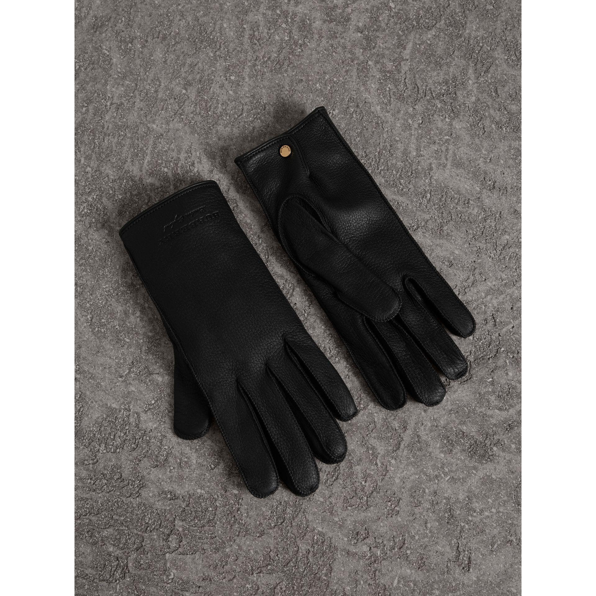 Burberry Cashmere Deerskin Gloves in 