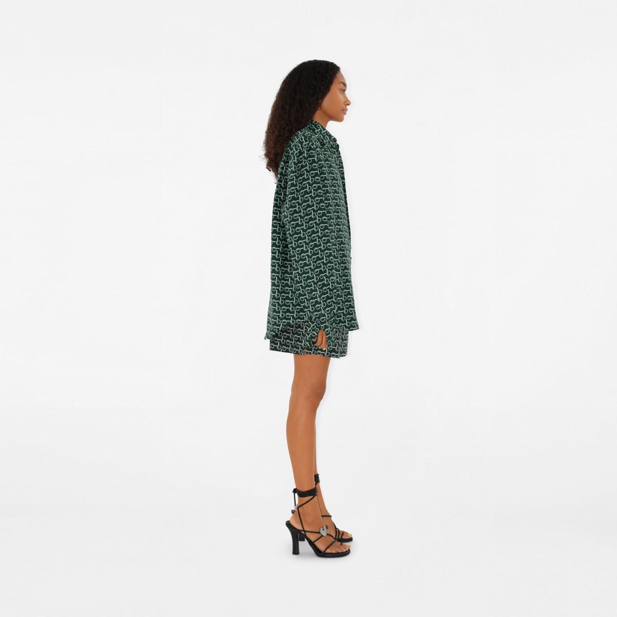 Burberry B Silk Shorts in Green Lyst