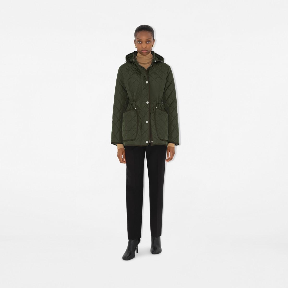 Burberry green puffer coat best sale