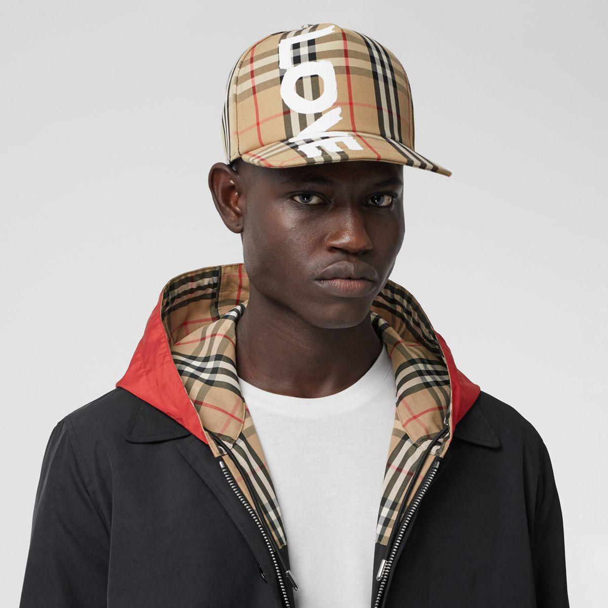 Casquette de base-ball beige vintage check 'love' Burberry | Lyst