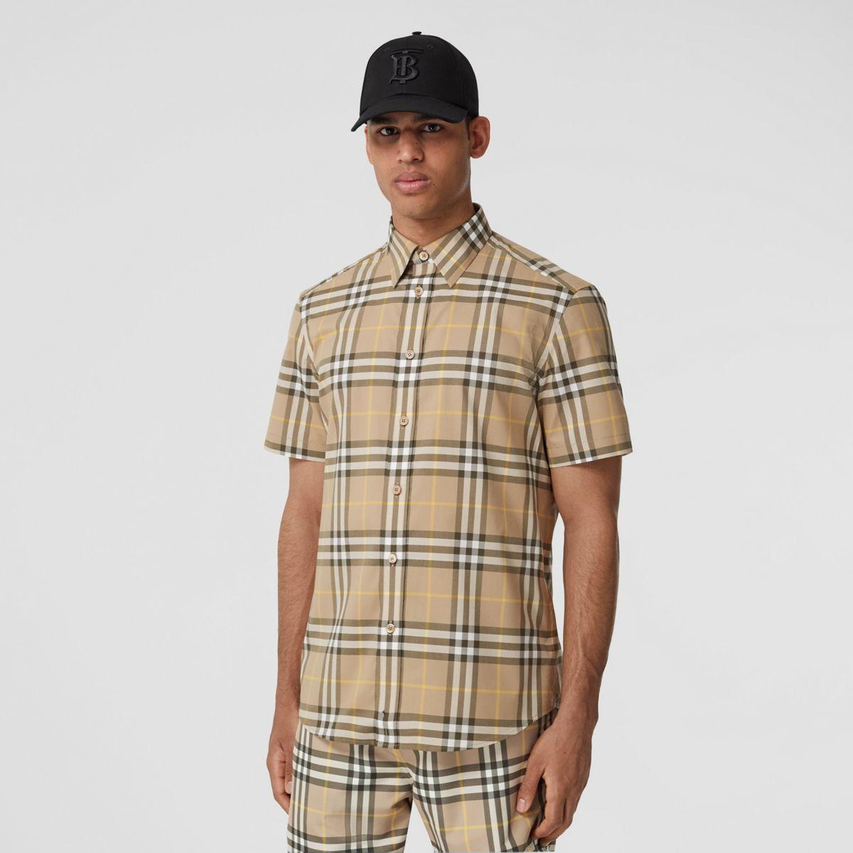 Burberry Short-sleeve Check Cotton Shirt for Men | Lyst