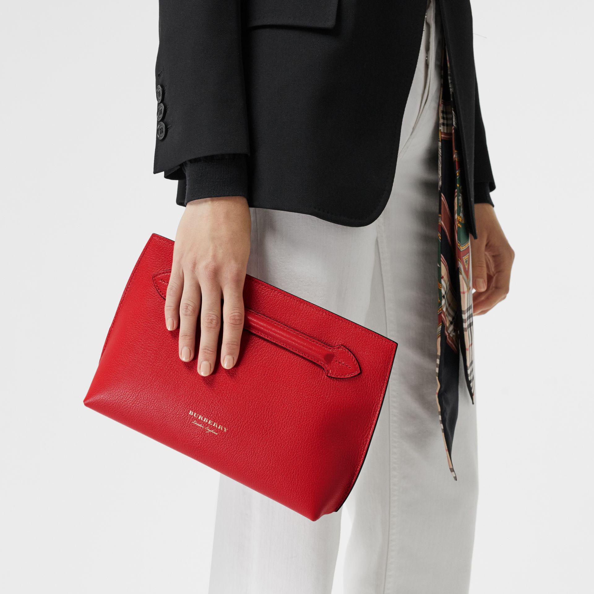 red wristlet bag