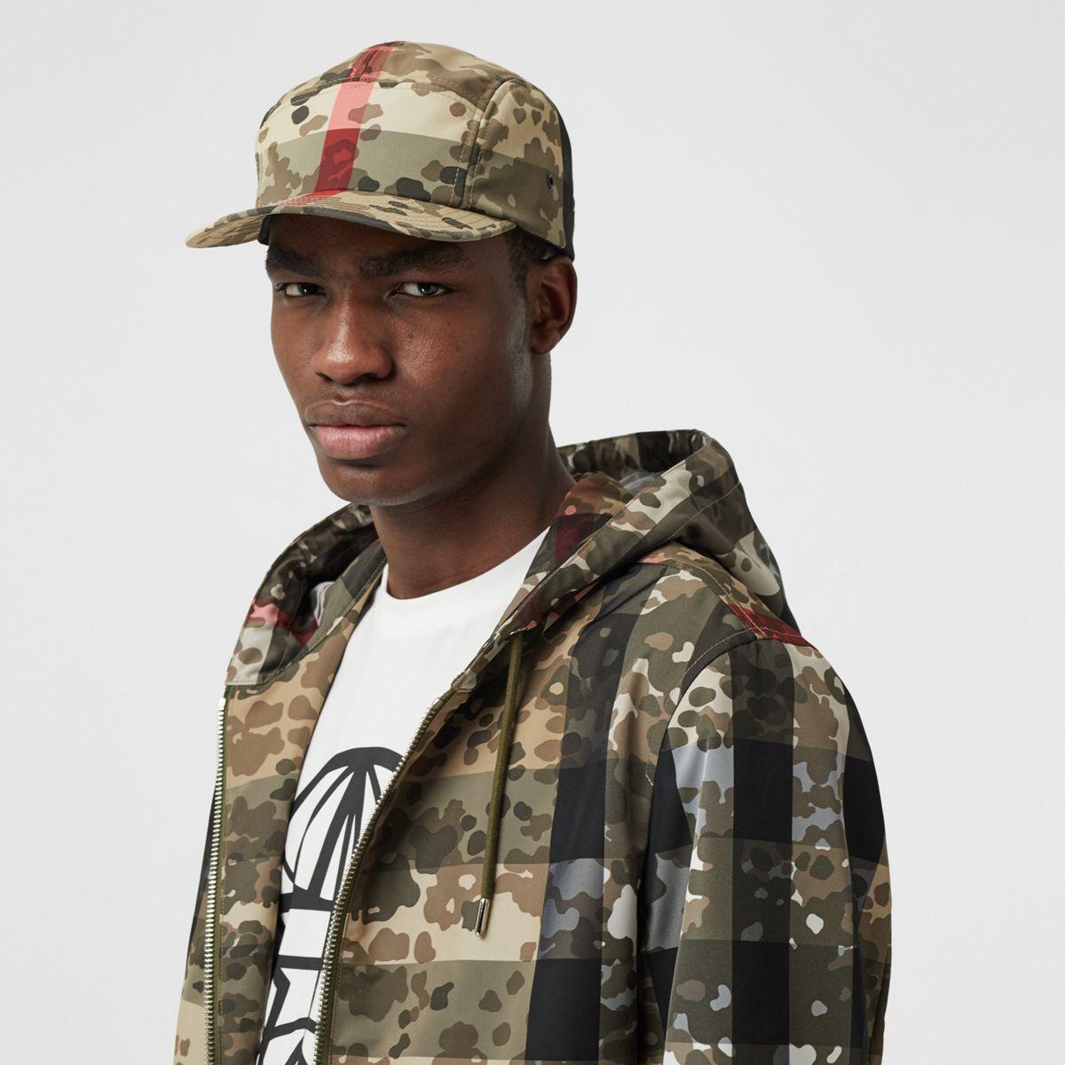 Burberry Camouflage Check Nylon Hooded Jacket for Men Lyst UK
