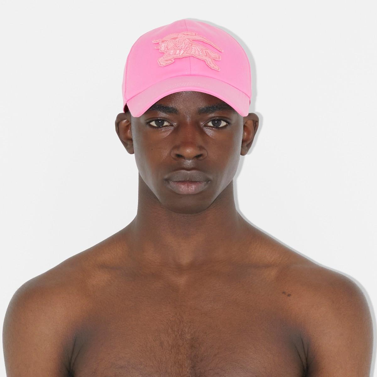 Burberry Ekd Appliqué Cotton Gabardine Baseball Cap in Pink for Men | Lyst