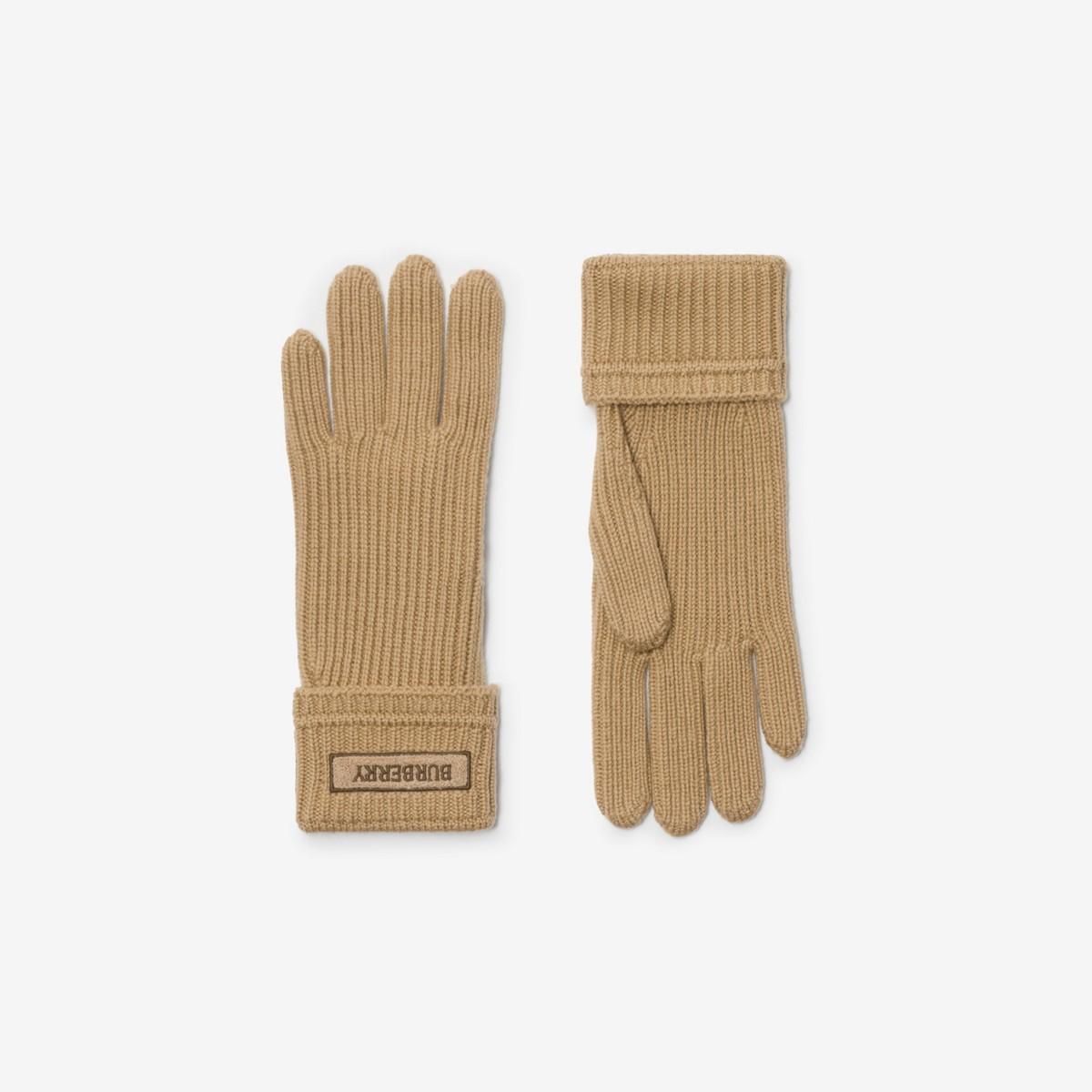 【関税&送料込】Burberry Khaki Cashmere Blend Gloves Burberry Gloves Green Mens Burberry