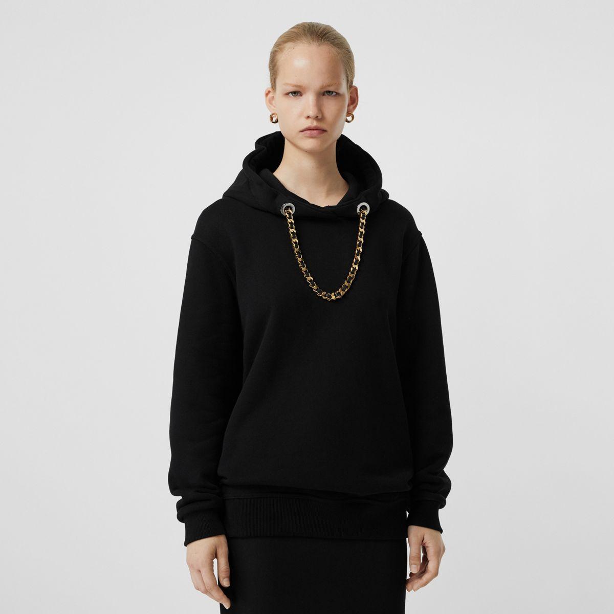black chain hoodie