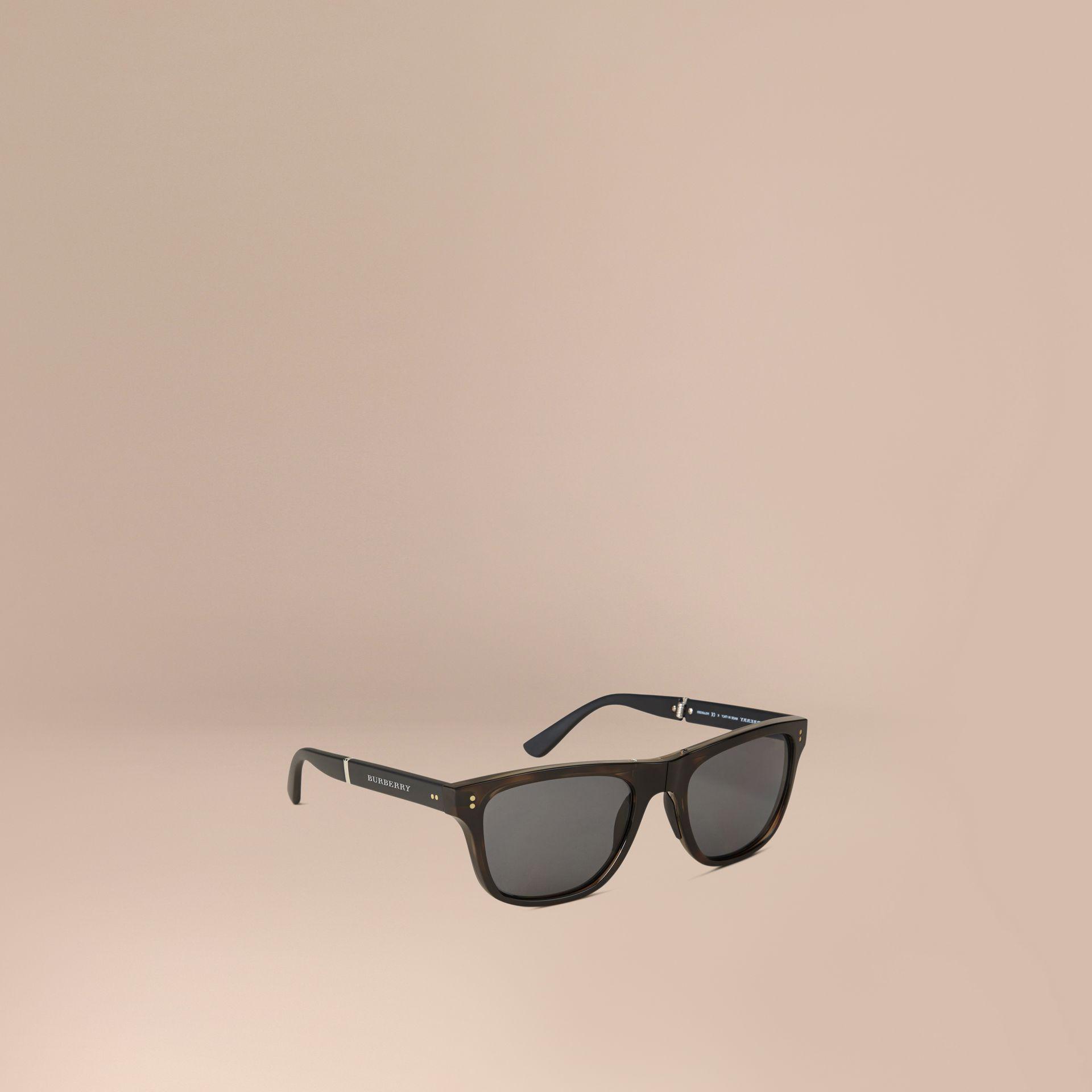 Burberry Faltbare, polarisierte Sonnenbrille mit rechteckigem Gestell in  Schwarz für Herren | Lyst DE