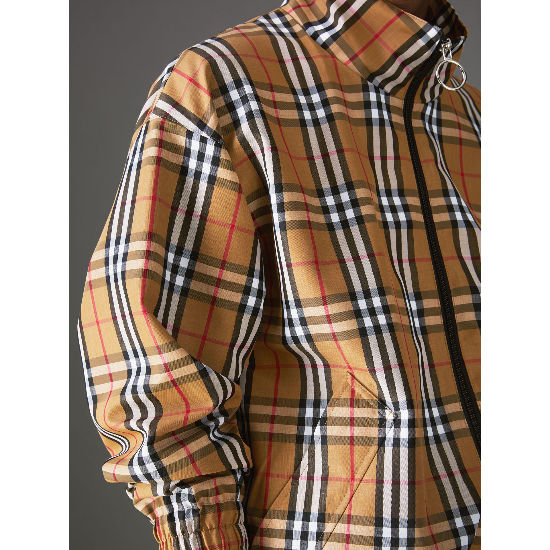 vintage check lightweight jacket