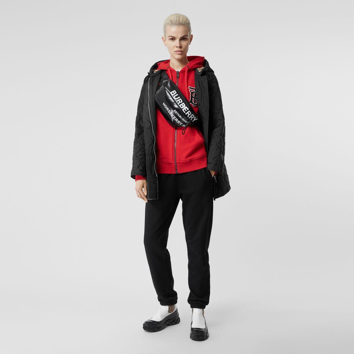 Burberry diamond quilted shop oversized hooded parka