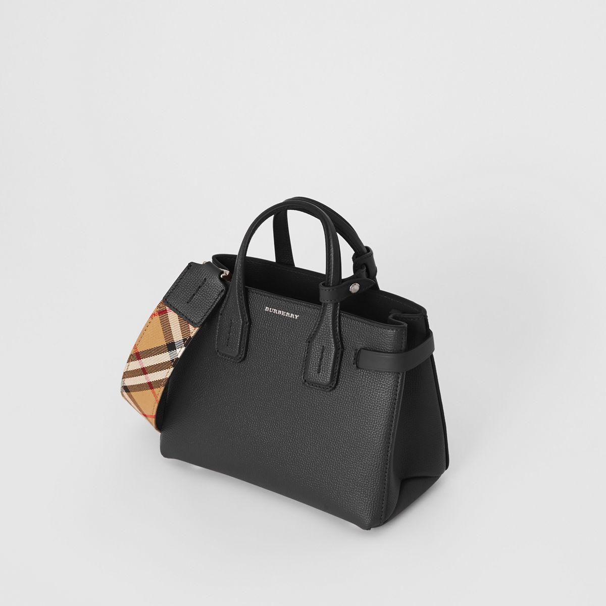 the baby banner in vintage check and leather