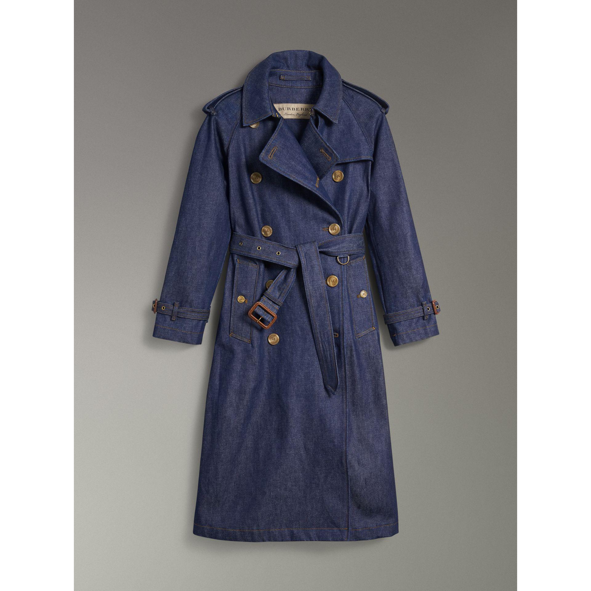 burberry denim trench coat