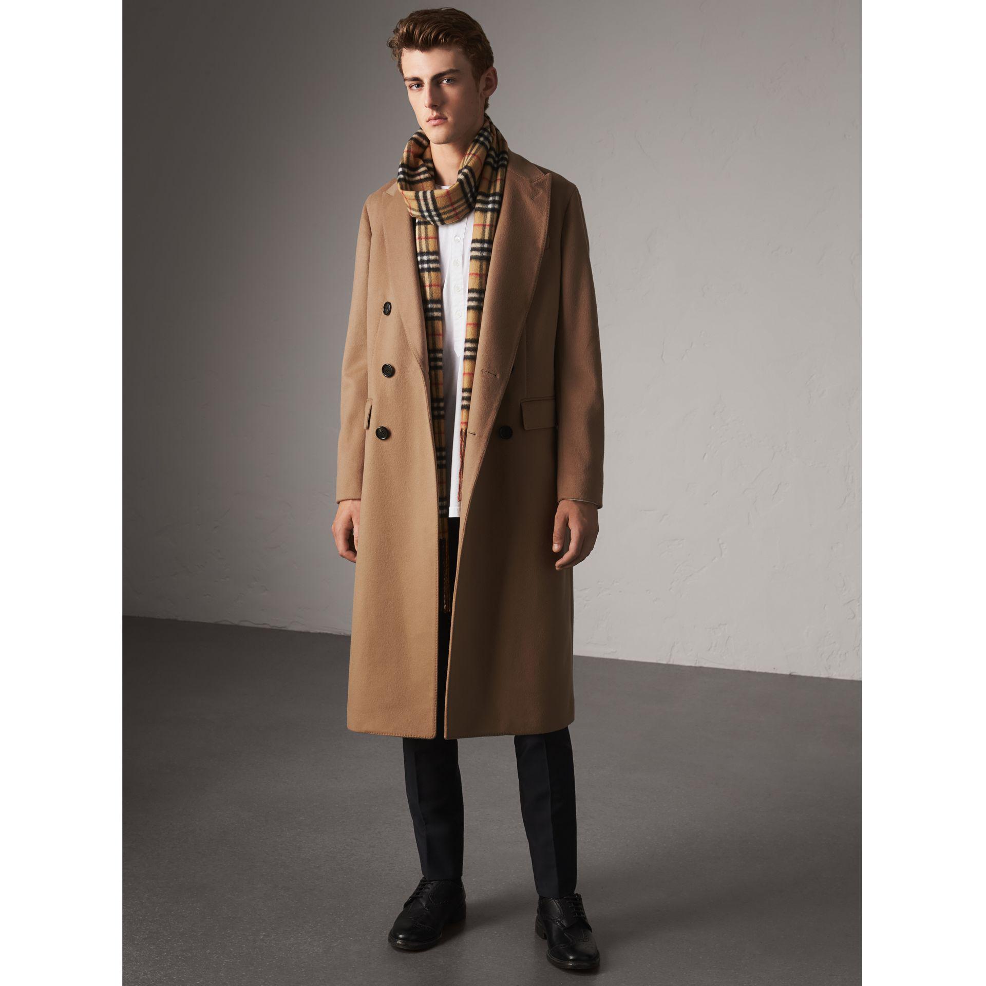 Burberry Double-breasted Extra Long Wool Cashmere Coat for Men - Lyst