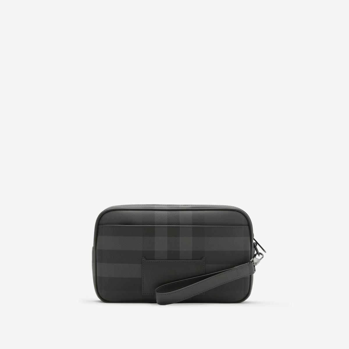 London check and cheap leather pouch