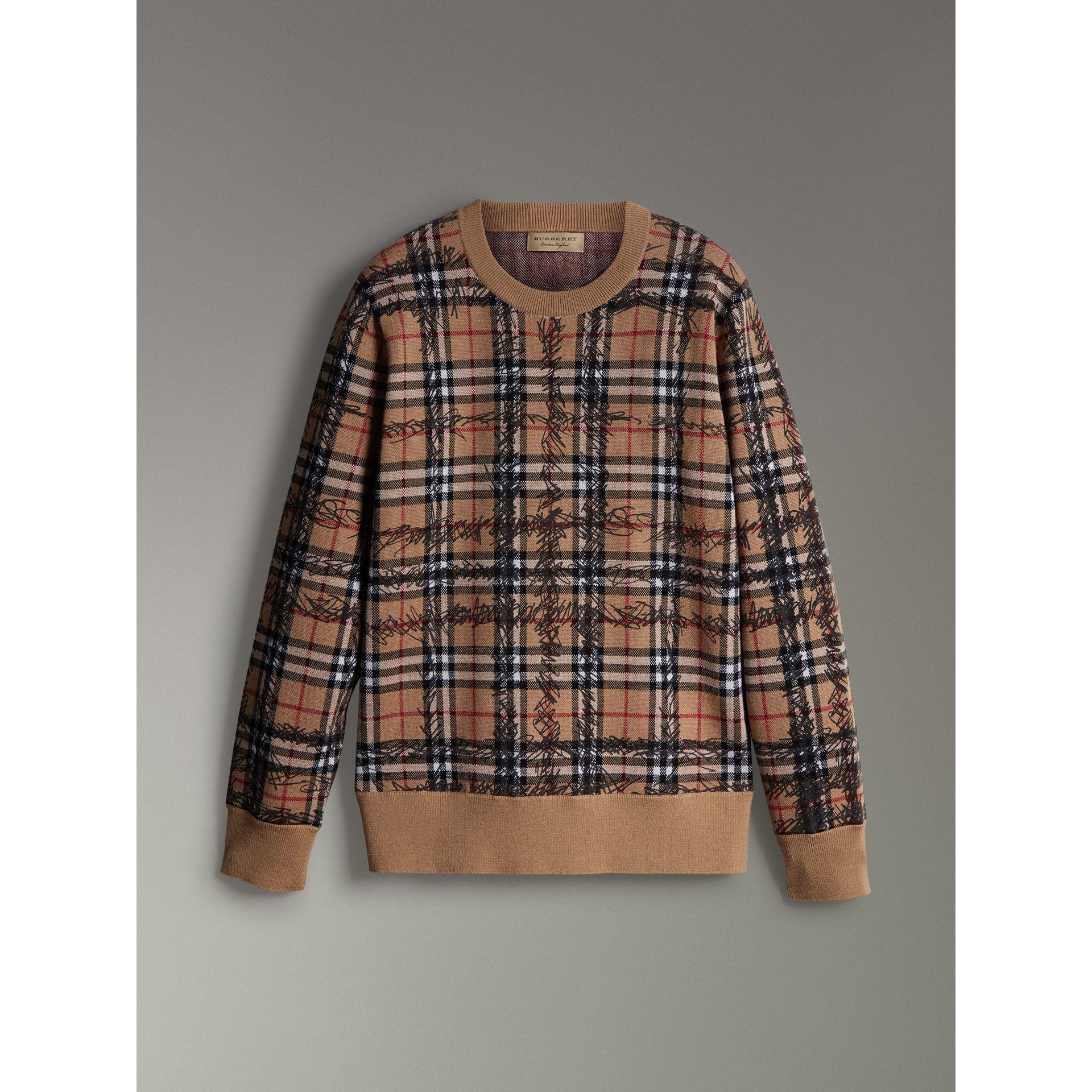 burberry scribble sweater