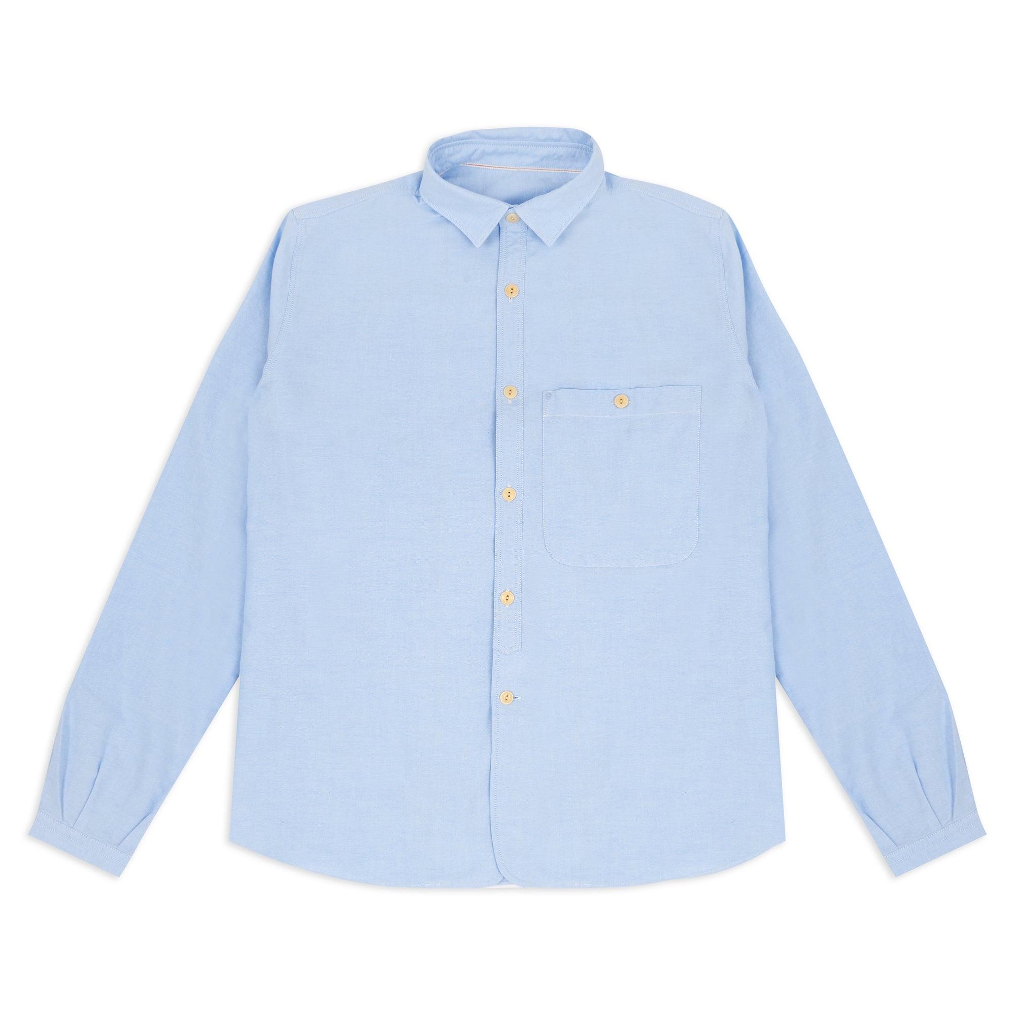 A.B.C.L. Blok Selvedge Azure Oxford Shirt in Blue for Men | Lyst
