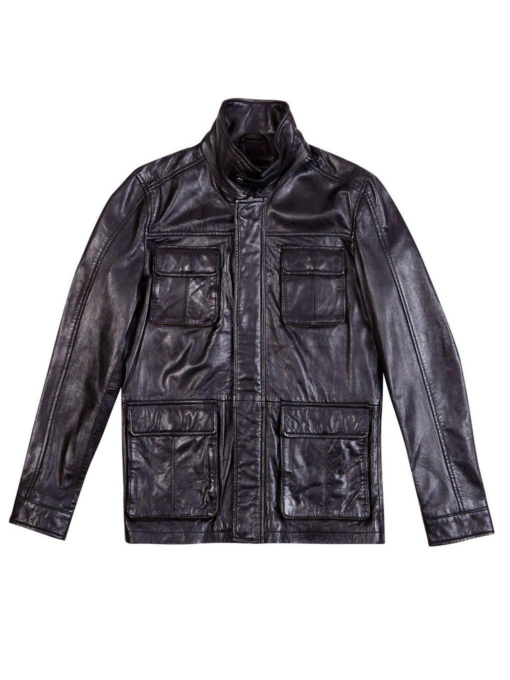 Burton Barney Taylor Black Leather 4 Pocket Jacket In For Gallery