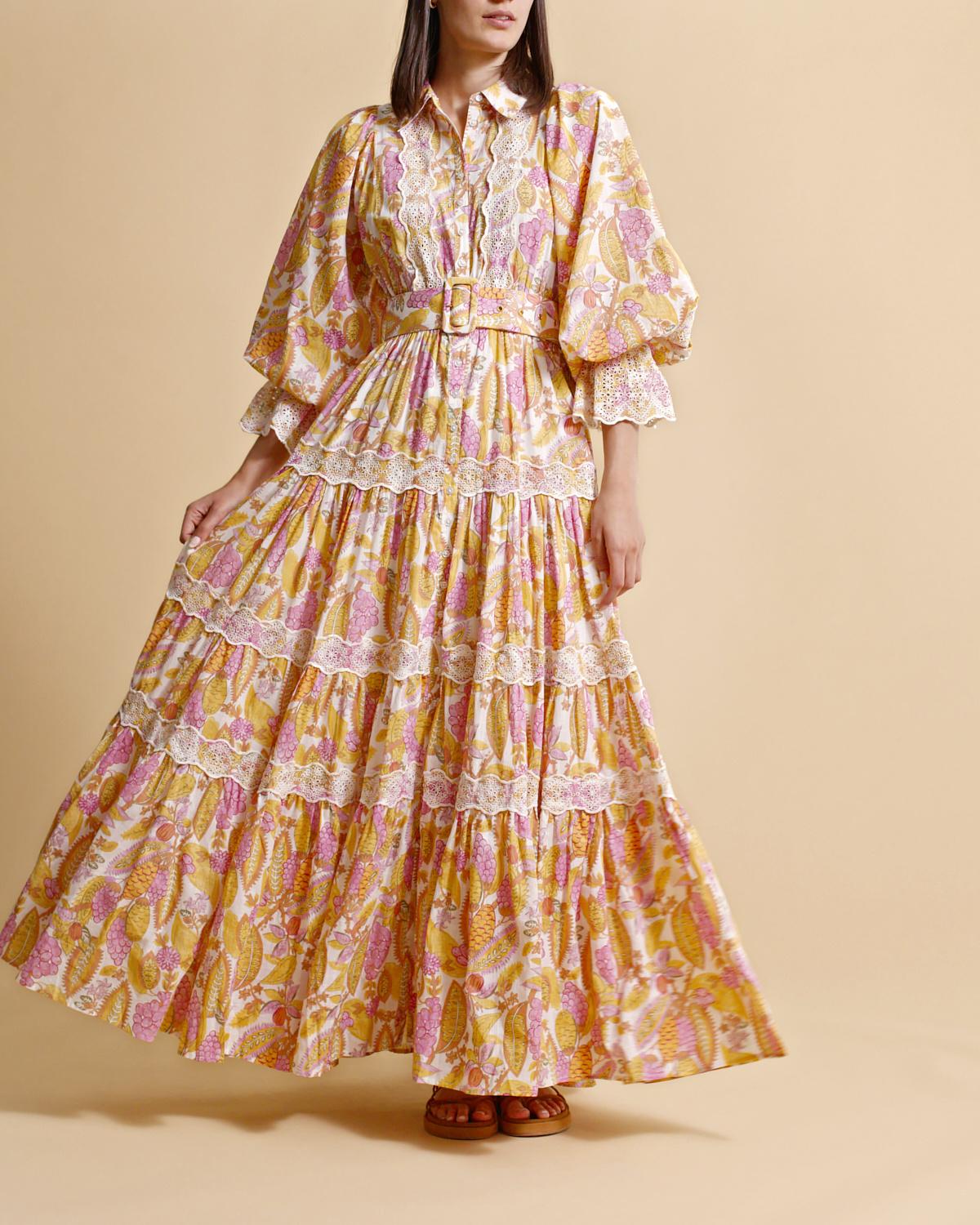 byTiMo Cotton Slub Maxi Dress in Natural | Lyst