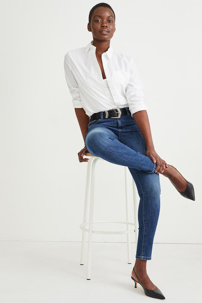 C&A Skinny Jeans-mid Waist-lycra® in het Blauw | Lyst NL
