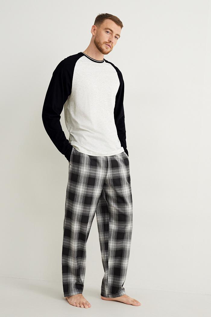 Pyjama avec pantalon en flanelle C&A pour homme en coloris Noir | Lyst