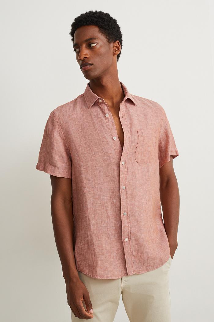 C&A Linnen Overhemd-regular Fit-kent in het Naturel voor heren | Lyst NL