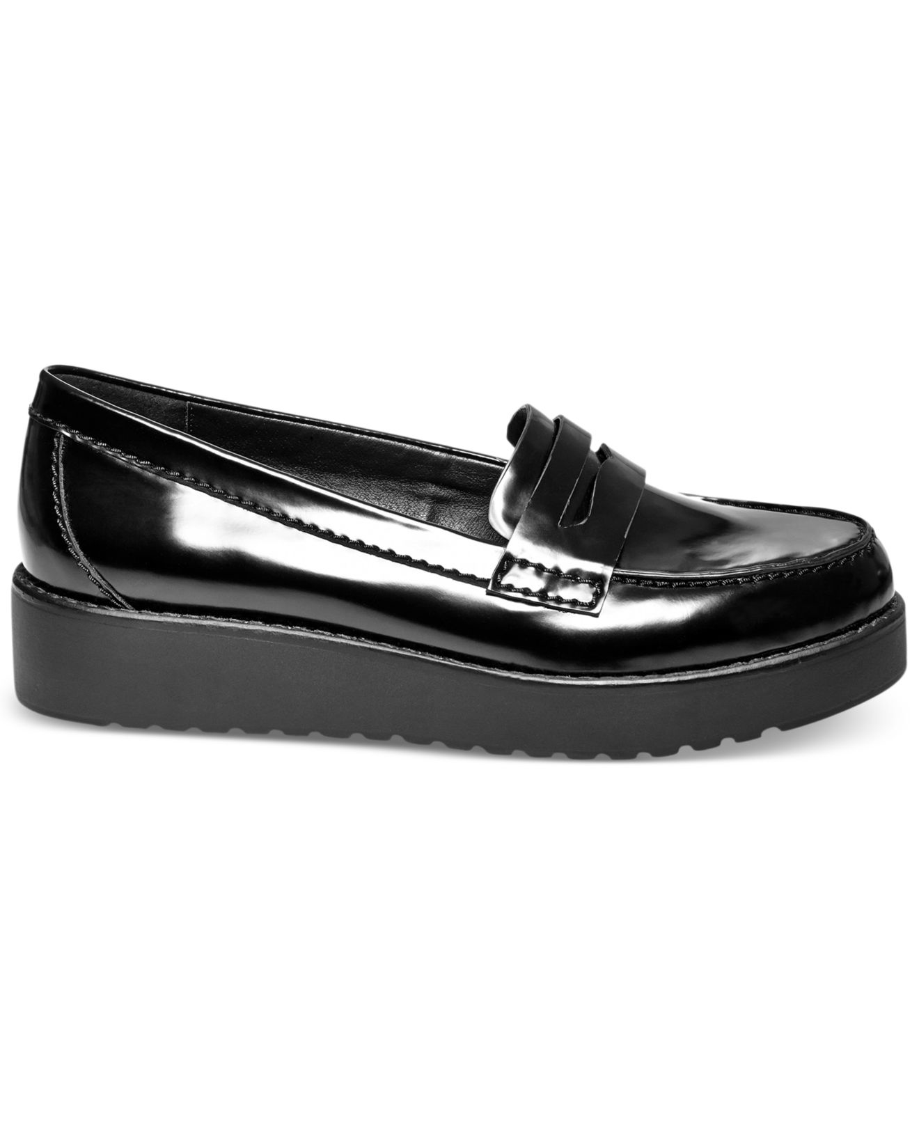 Madden Girl Empire Flatform Penny Loafers in Black Lyst