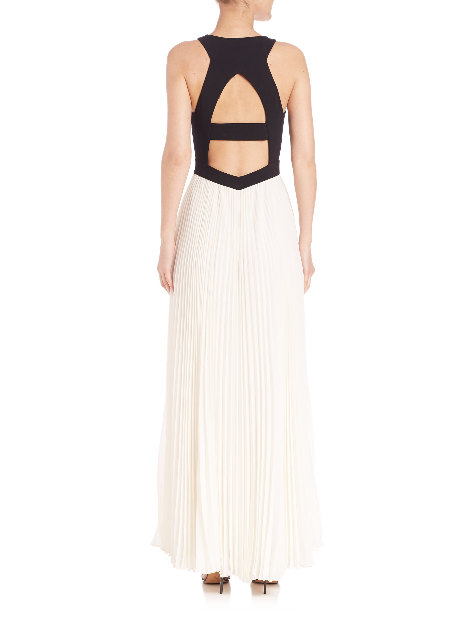 laundry pleated chiffon gown