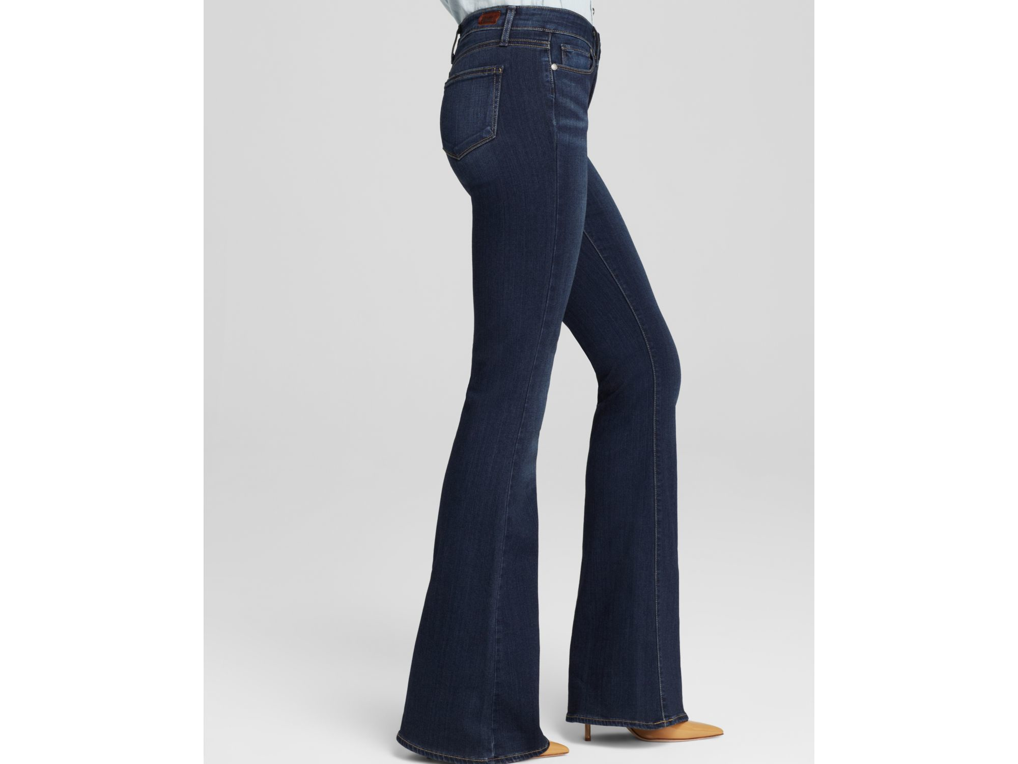 PAIGE Denim Jeans - Transcend High Rise Bell Canyon In Nottingham in Blue |  Lyst